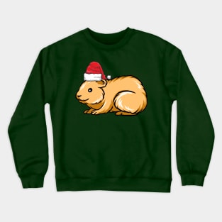 Santa Hat-Wearing Hamster Funny Christmas Holiday Crewneck Sweatshirt